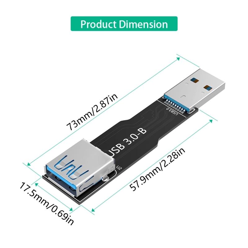 Fast Speed USB3.0 B Extender Board Male To Female Adapter For PC Connection And General Use Applications