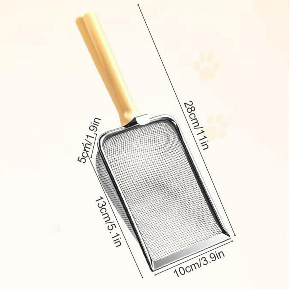 

Совок для кошачьего туалета Совок для туалета Удобная ручка Инструмент для просеивания кала Лопатка из нержавеющей стали для дома с несколькими кошками красный