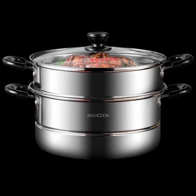 Meichu 28cm Stainless Steel 2-Layer Steamer Pot