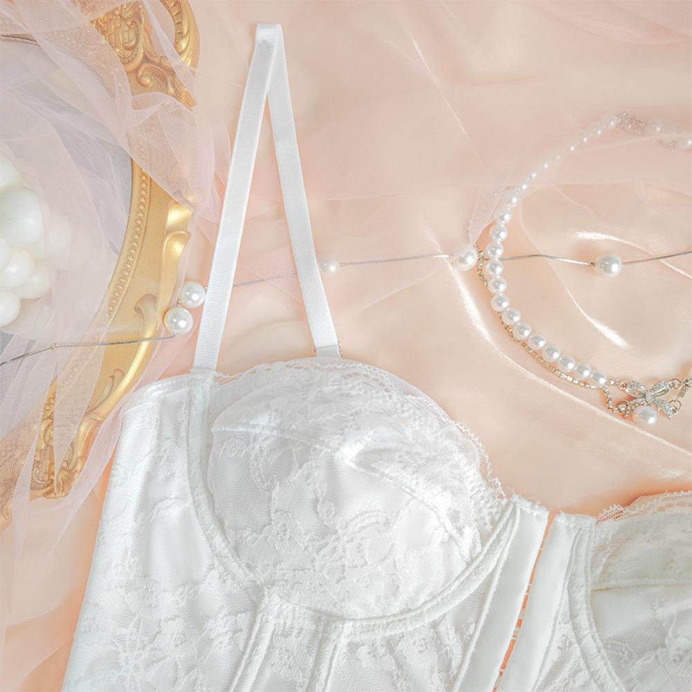 Hollow Lace Corset Slim Fit Suspender Vest Elastic Crop Tops Travel