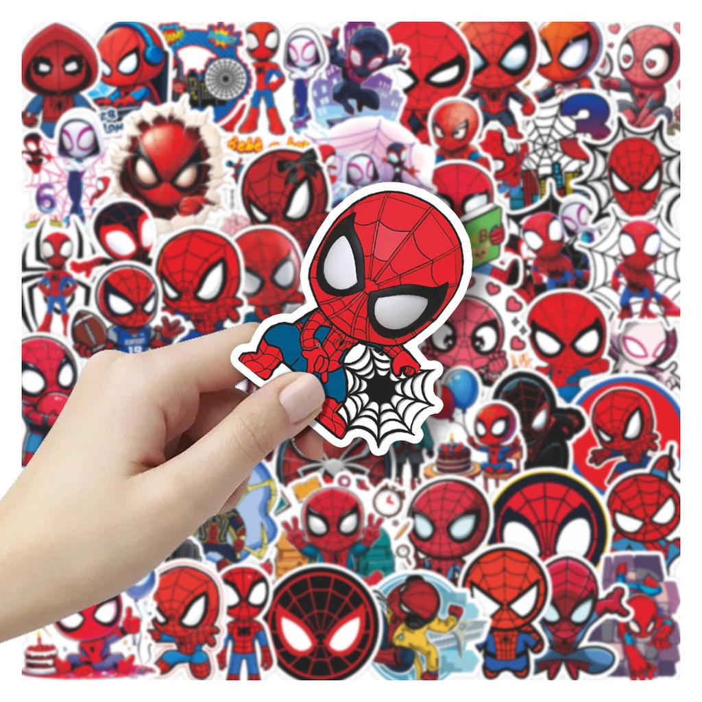 52 Delen Q Versie Spider Held Creatief Sticker Pakket, DIY Graffiti Bagage Decal Sticker, Waterdicht Duurzaam
