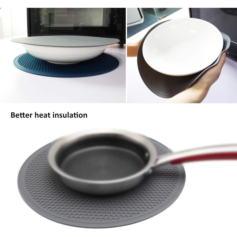 Silicone tripods - pot racks and round tripods for hot plates and pans, microwave plate covers, multi-purpose counter silicone p