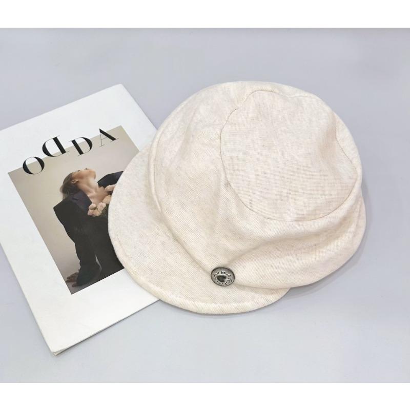 25 Early autumn new pleated silver beret female literary painter hat showing face small beret tide