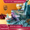 JOYYE Hand-Painted Ceramic Mug with Spoon