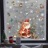 Christmas Holiday Decorations Santa Claus Elk Vitrine Home Beautification Decorative Window Stickers
