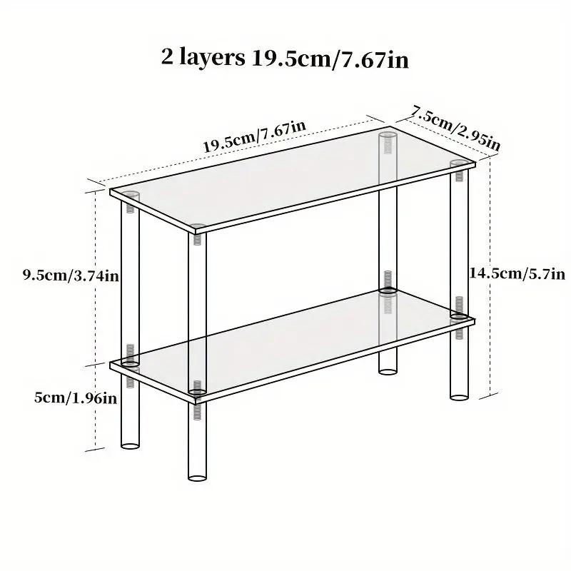 Acrylic Multi Functional Display Stand Desktop Perfume Organizer Transparent Layered Shelf Collectibles Model Stand Holders