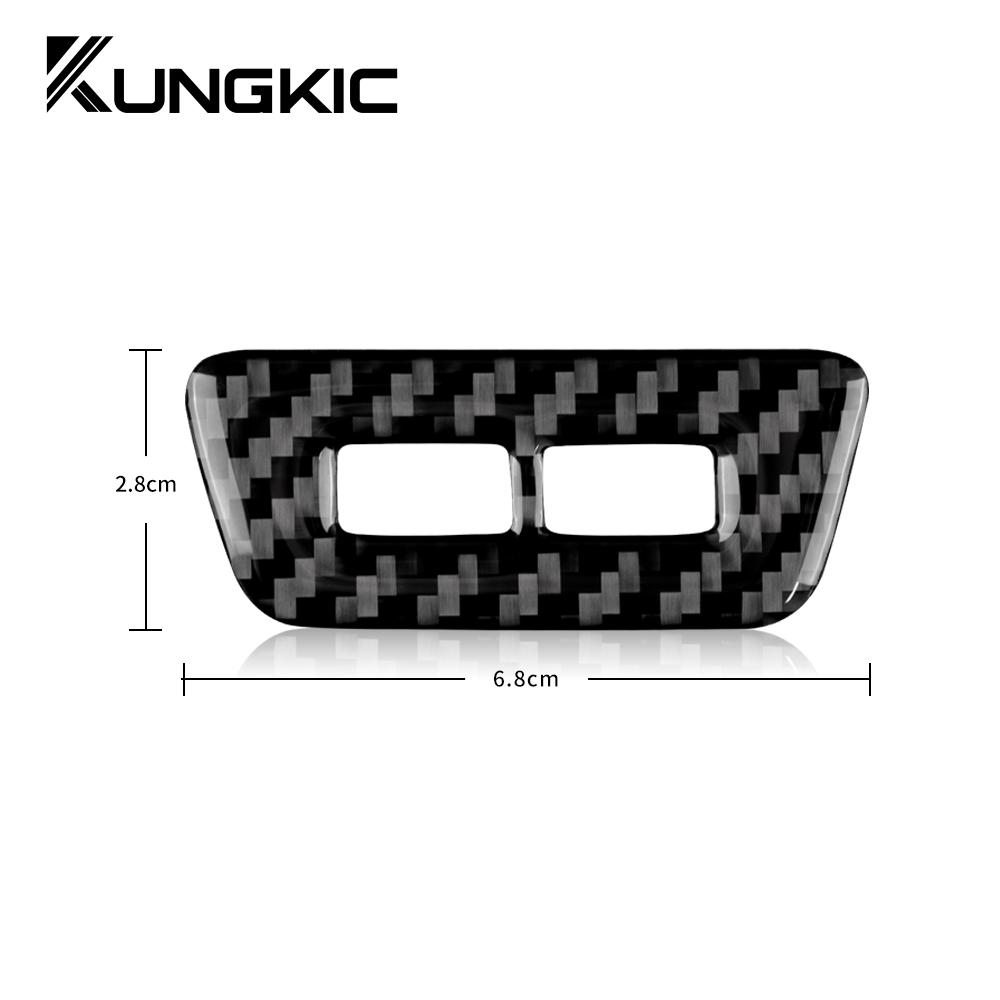 Carbon Fiber Style Interior Sticker for Volkswagen VW Golf 8 MK8 2020 2021 2022 2023 Rear USB Frame Interior Panel