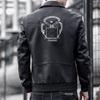 Spring Autumn Men's Motorcycle Leather Jacket Embroidery Racing Coat Windbreaker Outwear Faux Leather Biker Sports Jacket