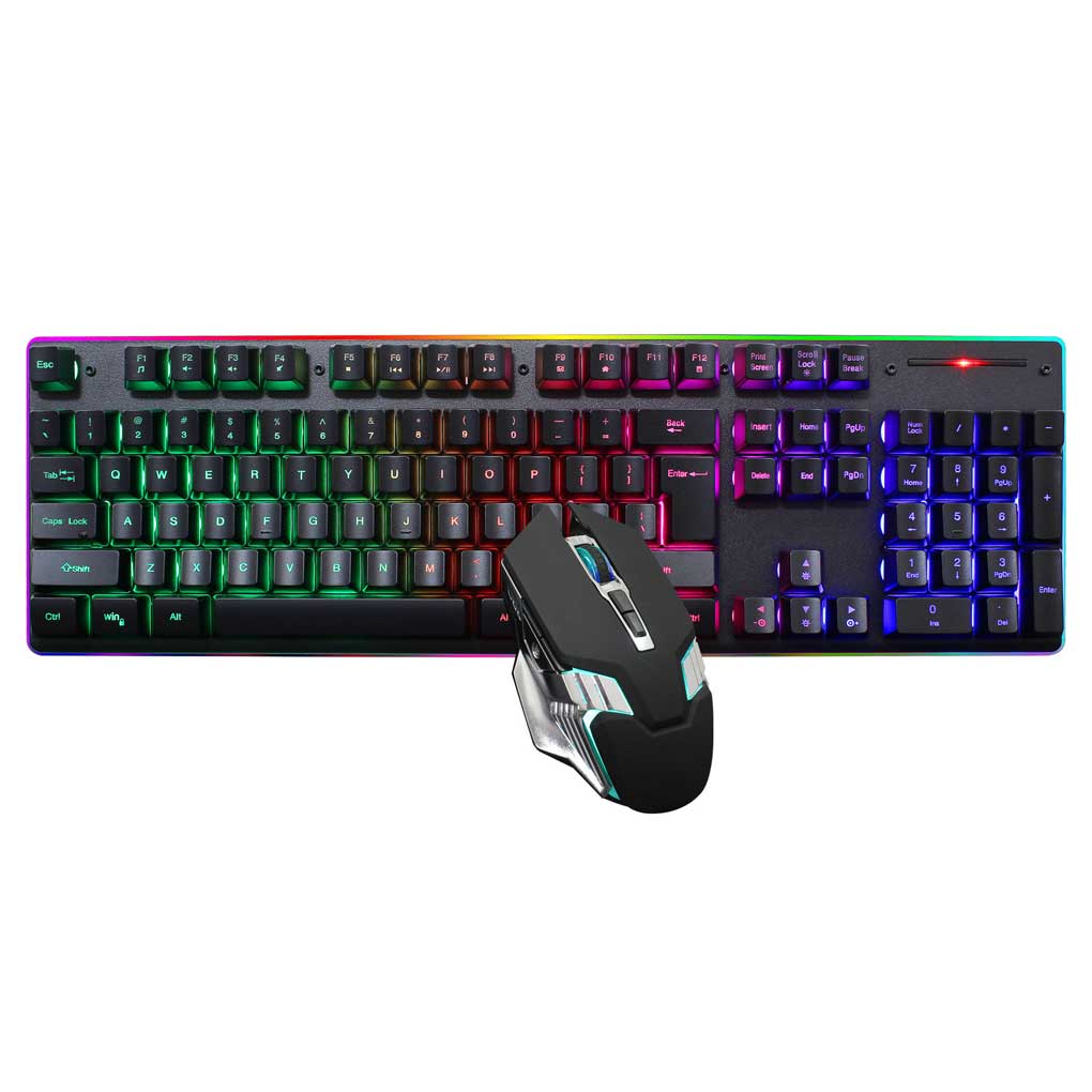 Gaming Keyboard Set Game Combination RGB Lighting USB Wired Gaming Keyboard And Keyboard And Set