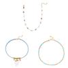 Bohemian Turquoise Shell Pendant Necklace With Stainless Steel Chain For Summer Vacation Style