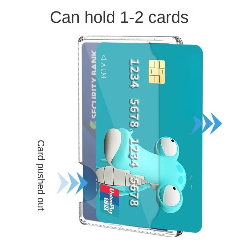 Magnetic Clear Wallet Plastic Strong Adsorption Card Holder Portable Card Slots Cover for iPhone 16 15 Pro Max 14 13 12 for Men