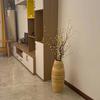 Indonesian Handwoven Rattan Floor Vase (30-40cm) | Natural Cane Craft Window & Living Room Decoration Elegant Home Furnishings