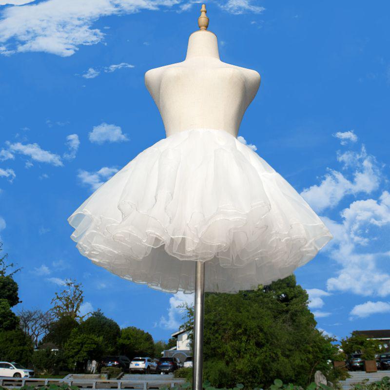 Lolita 35cm Four-Layer Soft Tulle Petticoat Underskirt for Daily Tai Chi and Maid Cosplay