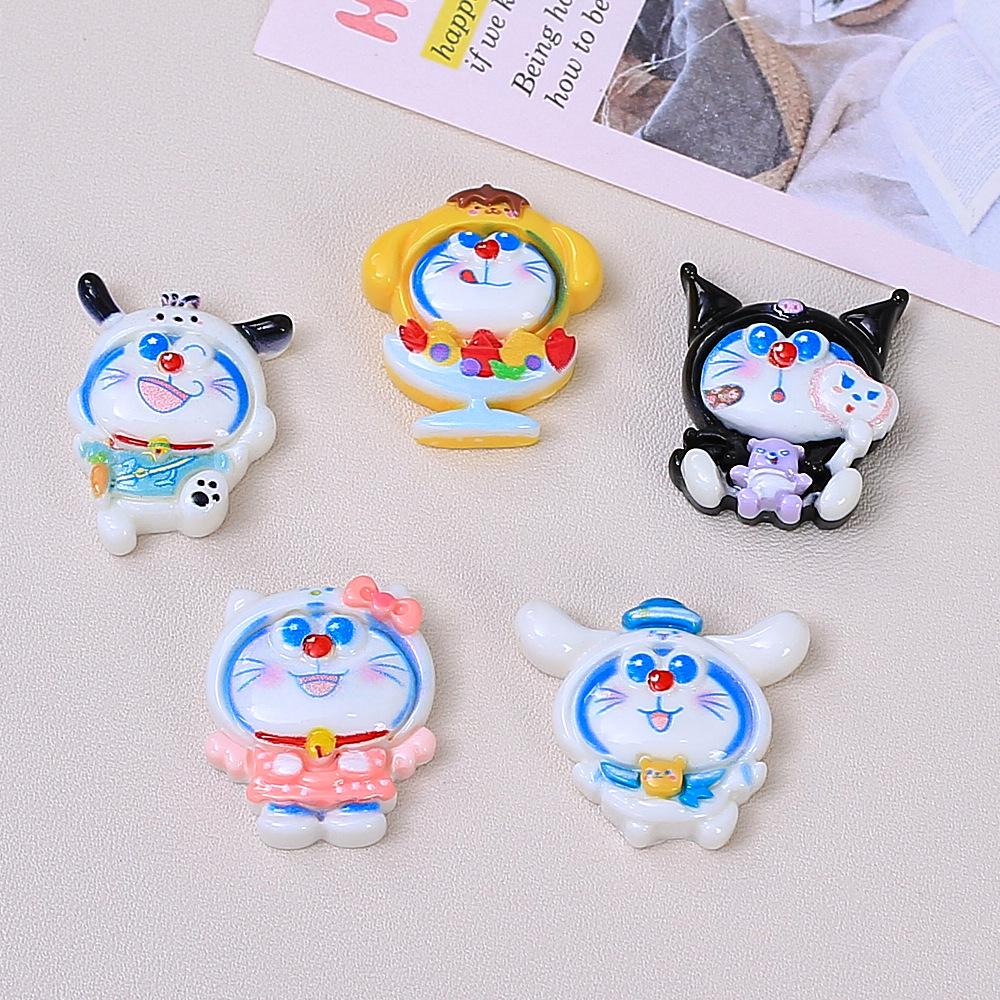 Cartoon Cat Resin Hair Clip DIY Ornament Kit