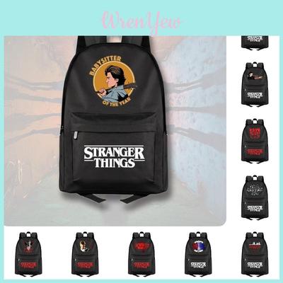 Mochila de Lona Stranger Things 4 Con Gran Capacidad Moderna Y Duradera Ideal Para Estudiantes