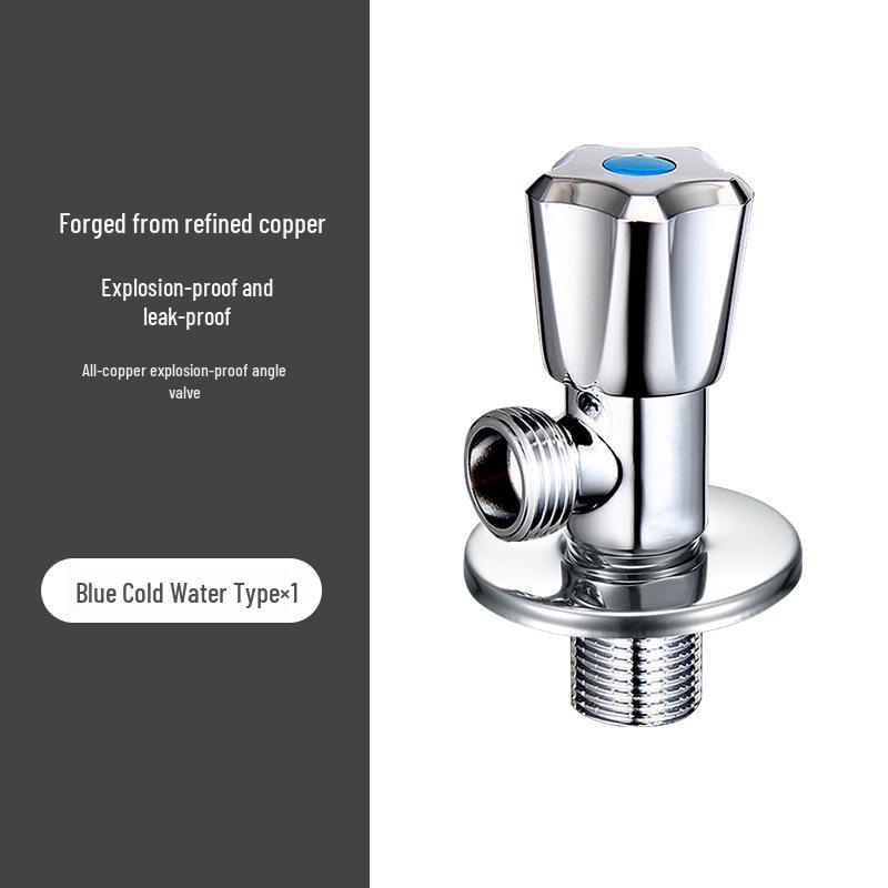 Stainless Steel High-Flow Submersible Angle Valve - Hot/Cold Universal Ball Stop Valve for Boats and Homes