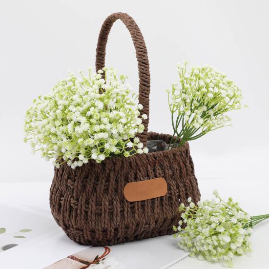 UV-Resistant Artificial Flowers 20&36 Stems Realistic Touch Gypsophila Bouquets for Weddings Home Decor Weatherproof Plastic Fake Flowers for Outdoor