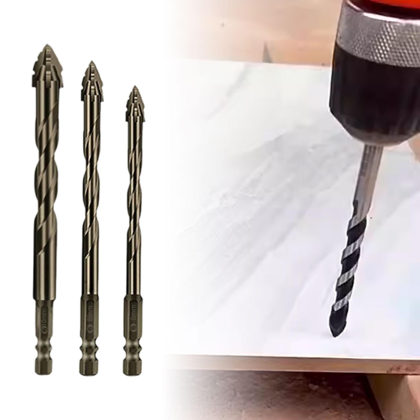 

Carbide Tipped Eccentric Bit Set for Various Materials with Hex Shank 3Pcs