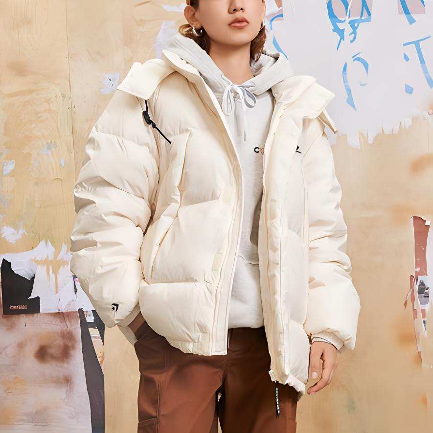 New Converse Down Jackets Unisex Ivory 10025253-A01