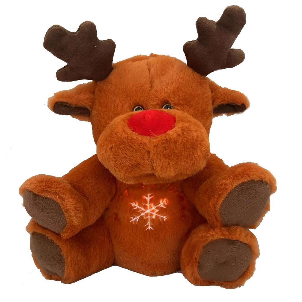 JOYBLISS Baby Breathing Capybara Soothing Plush Bear Doll with Music Lights Rhythmic Breathing Sleeping Companion Doll Baby Sleep Soother