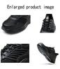 Men's Steel Head Safety Shoes Anti-smash Anti-Stab Pure Black Fashion Muscle Line Soles Outdoor Home Work Shoes