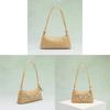 Pp Woven Crossbody Bag With Shell Pendant For Beach Vacation And Casual Wear