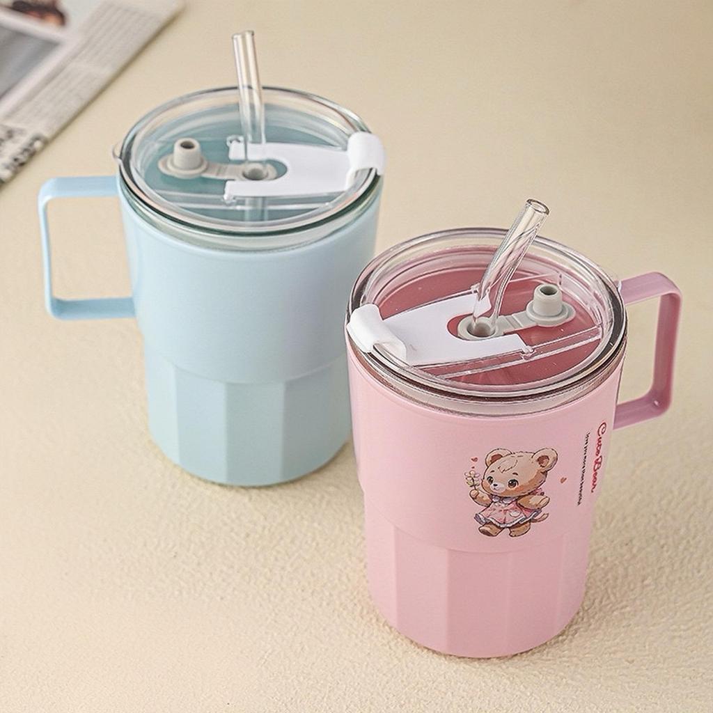 Stylish Double-Layer Mug with Handle - Summer Coffee and Milk Glass Cup