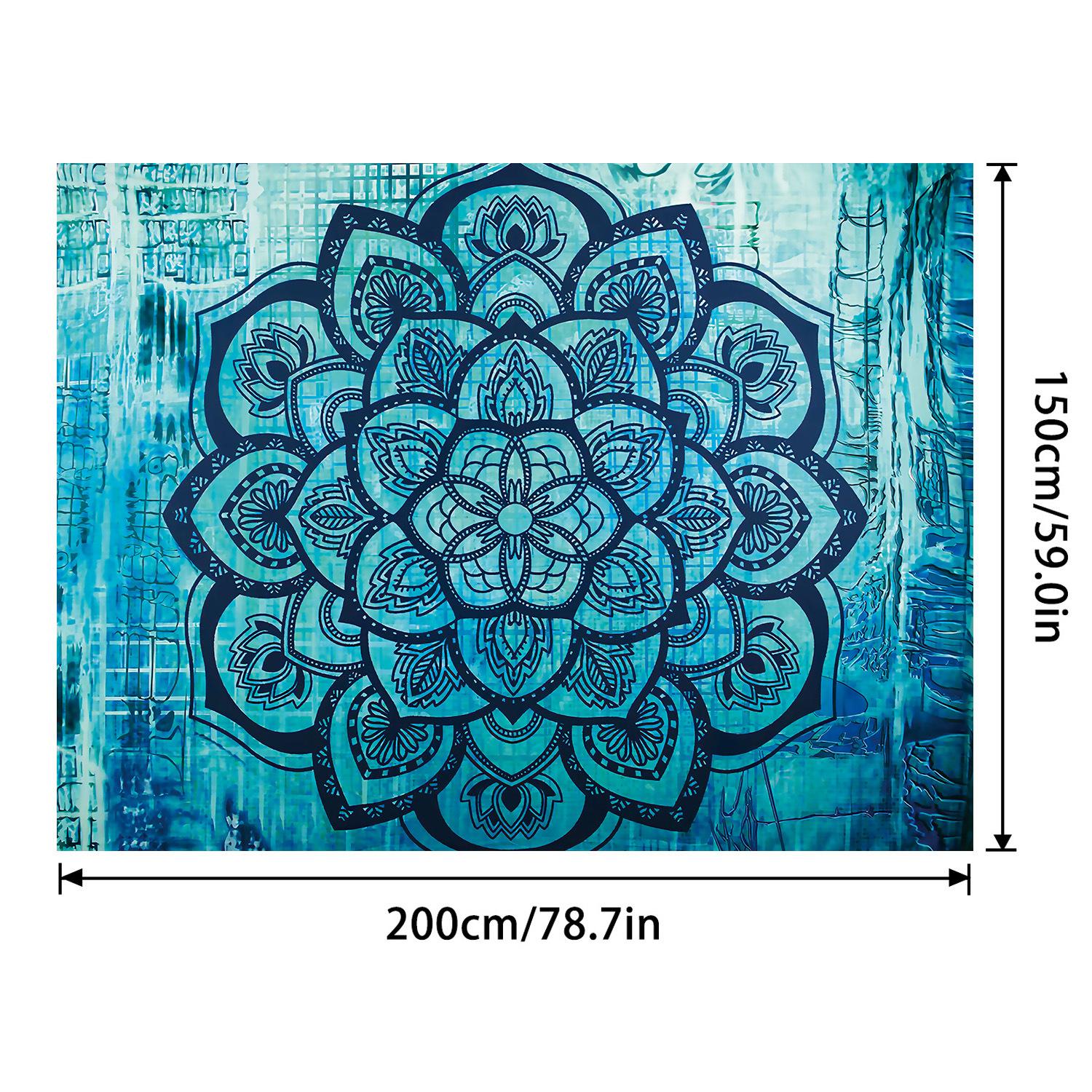 Короткий плюшевый синий дурман гобелен декор комнаты ткань гостиная мебель фон 130*150CM — фото 6