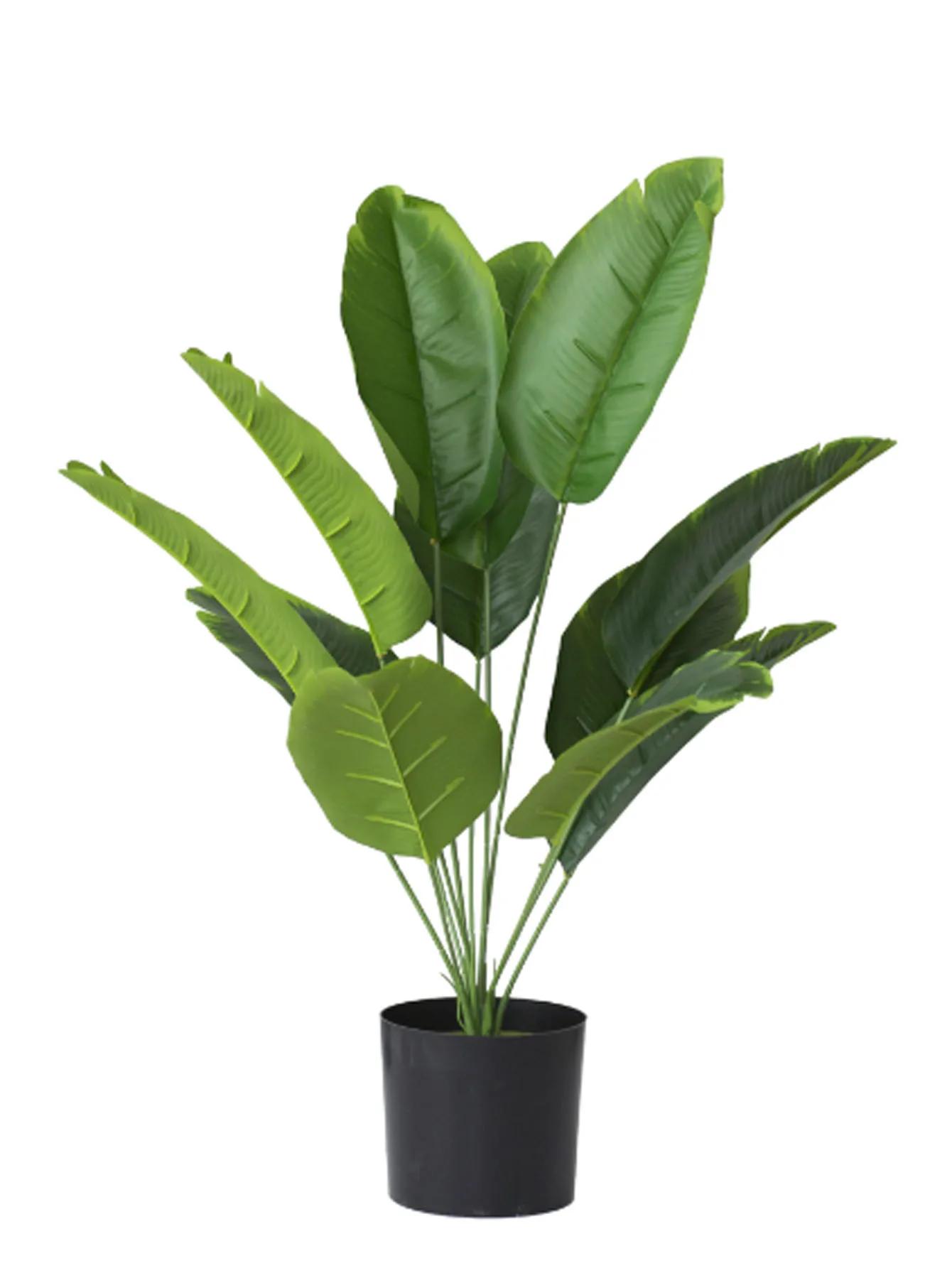 

1 шт. искусственные растения, большие тропические пальмы, искусственные банановые растения, листья, настоящее прикосновение, пластиковое растение Монстера для домашнего и садового декора