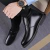 [Leather wool] Cotton shoes men's velvet warm middle winter thickened non-slip dad cotton leather shoes