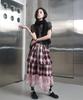 Seutillesseodi Check Tiered Skirt