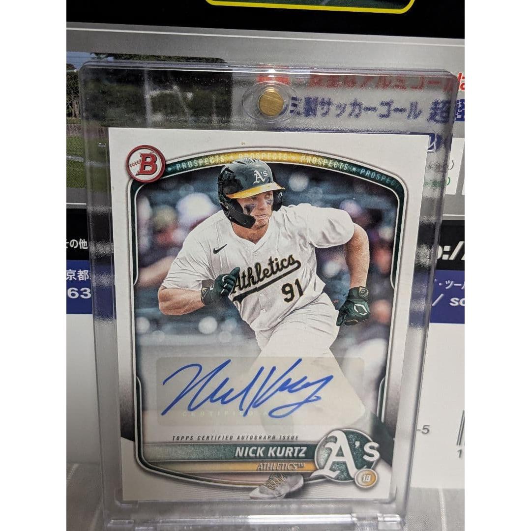 Used Nick Kurtz Autographed Card Bowman