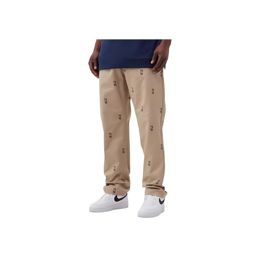 Nike Team 31 Courtside Allover Logo Elastic Waist Sport Casual Pants Men Bottoms Khaki DC0890-247