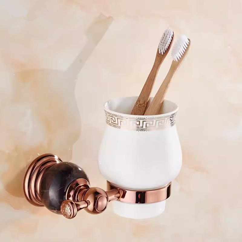 Bathroom Accessories Bath Shelf Rose Gold Paper Holder,Towel Bar,Soap Holder,Towel Rack,Glass Shelf,Hook Bathroom Hardware Brass