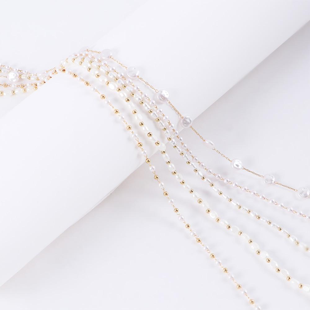 Metal Anti-lost Eyewear Jewelry Pearl Chain Face Mask Necklace Reading Glasses Chain Glasses Clips