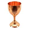 Hammered Flute Design Copper Wine Goblet Glass Tumbler, Barware, 250 Ml