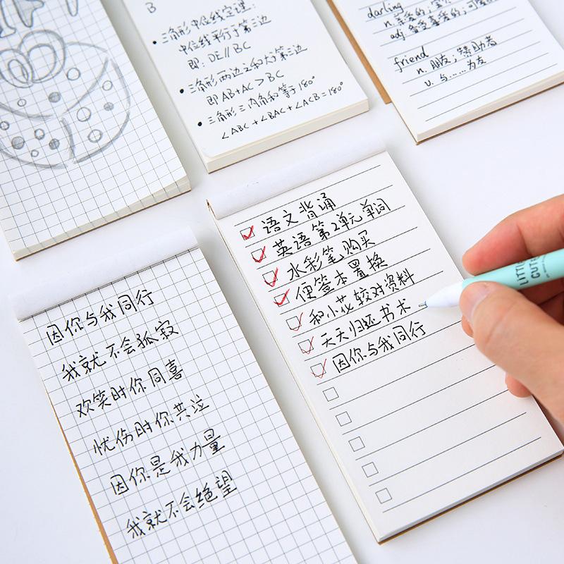 4 Typy Kraftový Papír Zápisník Plánovací Papír Prázdný Zápisník Přenosný A Odtrhávací Zápisník Ins Blok na Poznámky Seznam Úkolů Plánovač Zápisník