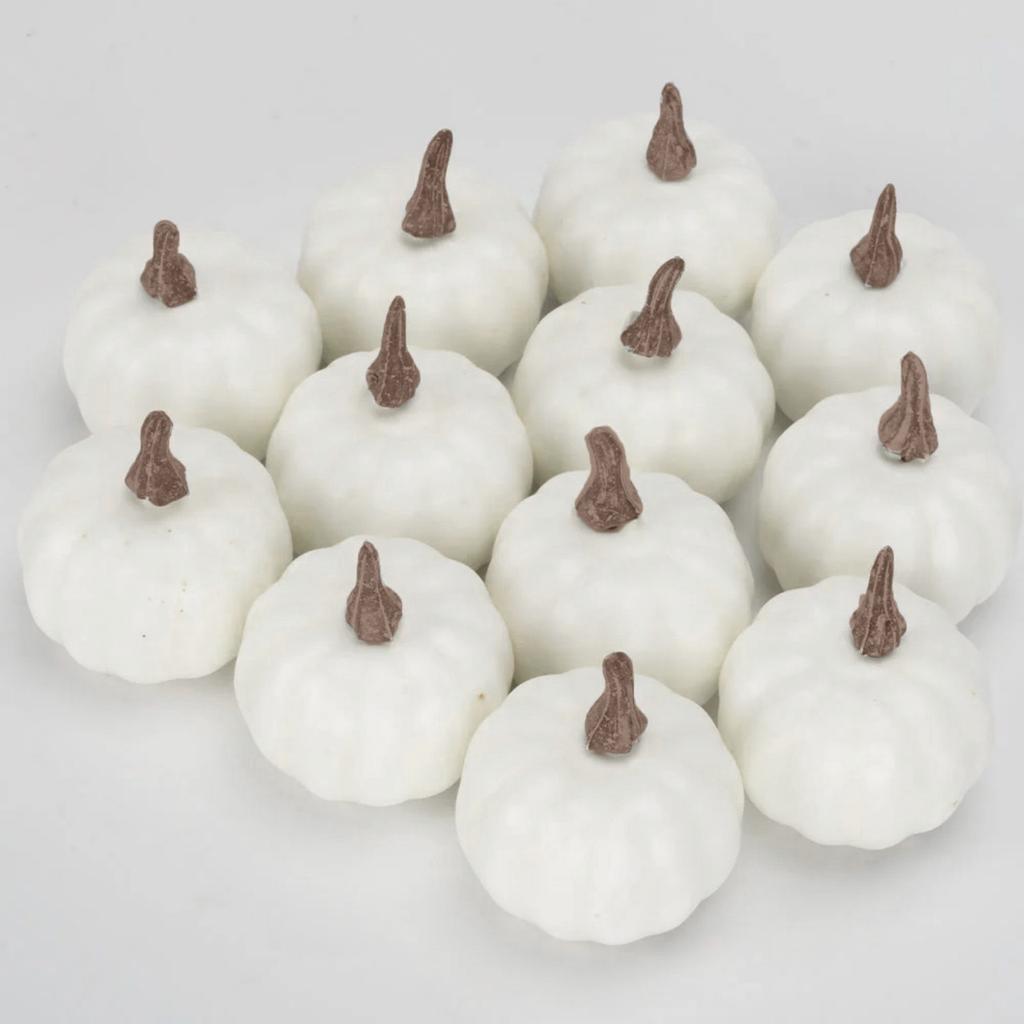 12pcs Halloween Cushaw Ornaments Model Decoration Festival Autumn Festival Display Photography Props