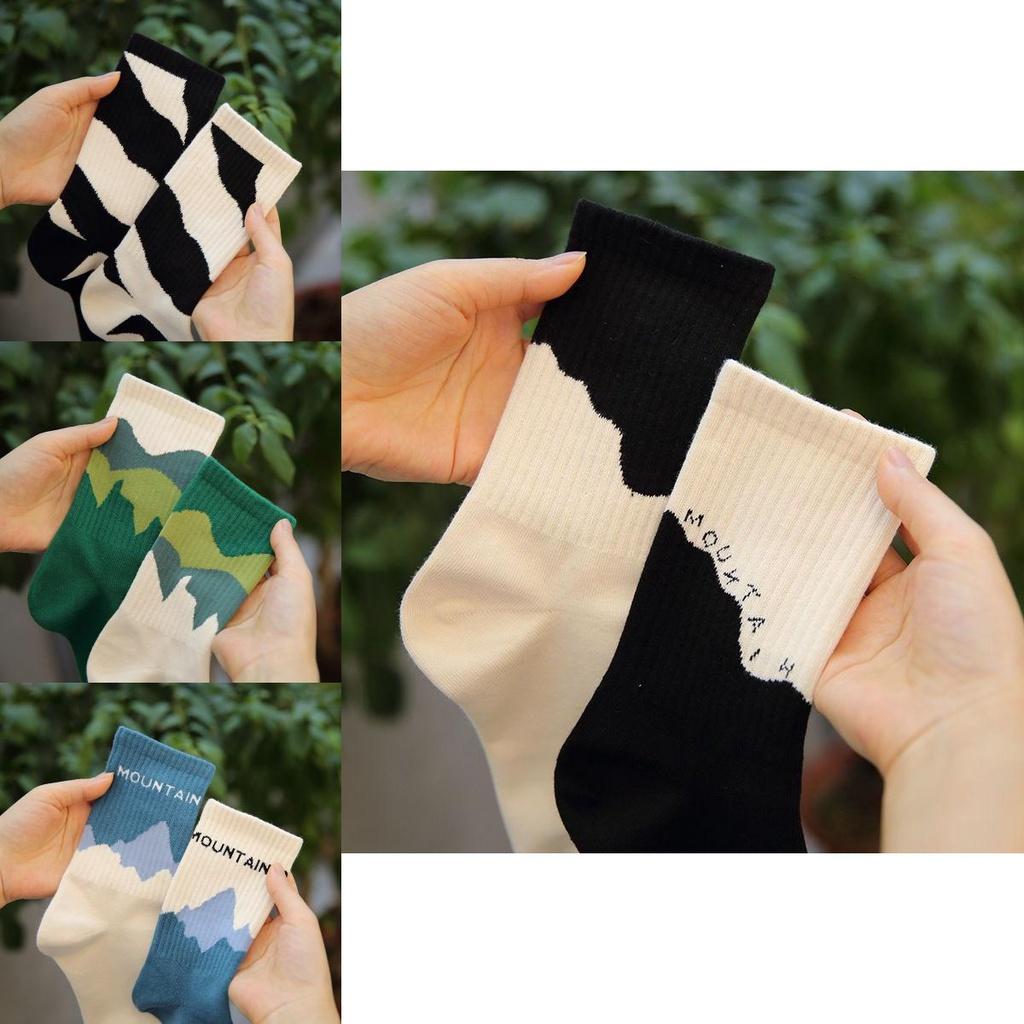 Unique Design Cotton Sport Socks For Both Men And Women Striped/checked Pattern