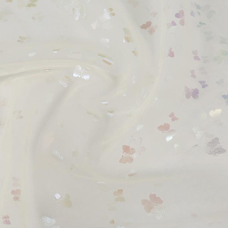 100x150cm Fancy Feather Butterfly Gauze Wedding Dress Shampooy Skirt Gauze Stage Costume Fabric Background Decorative Foil Gauze