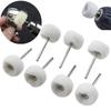 Practical 5/10/20Pcs  Sanding Head Abrasive Buffing Wheel 3mm Shank Cotton Thread Polishing Mini Brush For Dremel Dril Jade