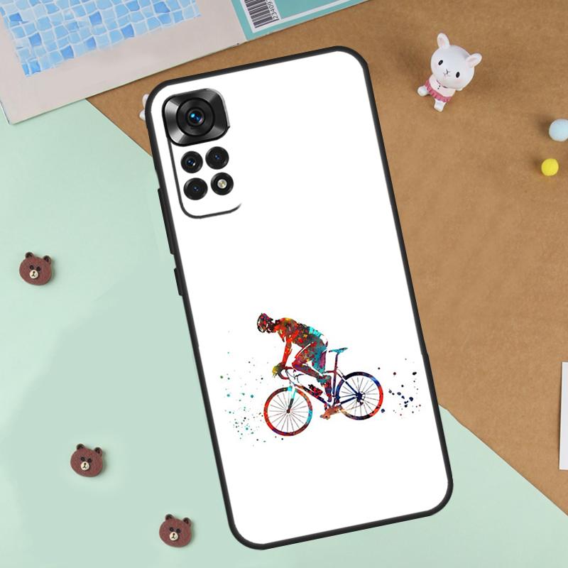 Bike Bicycle Case For Xiaomi Redmi Note 14 13 12 9 10 11 Pro 10S 11S 12S Cover For Redmi 13C 10C 12C 14C