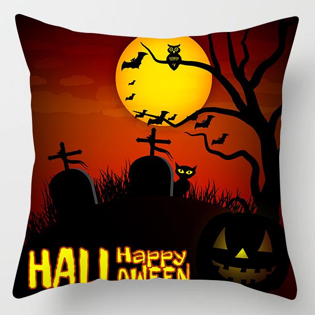 Nový Halloweenský povlak na polštář s dýní Domácí dekorace Povlak na polštář
