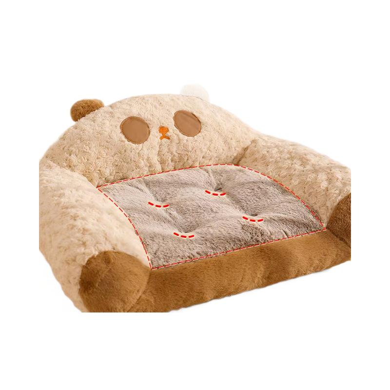 Cozy Washable Pet Bed: Thickened Nesting Pad for Small Dogs & Cats