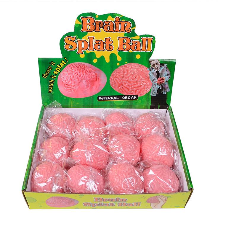 Large Brain Squishy Squeeze Ball Giant Jumbo Big Brain Ball Stress Relief Toy Fun Toy for Party Favors Easter Birthday Gifts