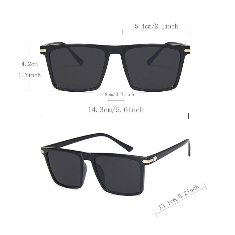 Oversized Square Sunglasses For Male Vintage Flat Top Sun Spectacles Fashion Female's Sunglass Luxury Designer Tom Eye Spectacles