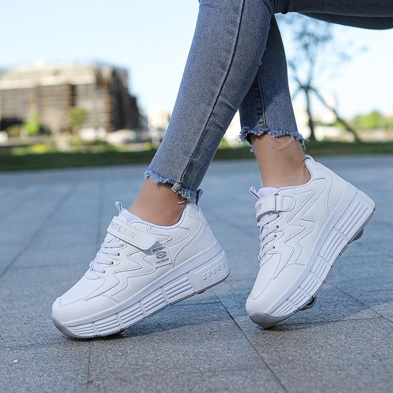 

Детские роликовые коньки с двойными колесами, съемные, мужские и женские подростковые роликовые коньки, двухколесные роликовые коньки 40