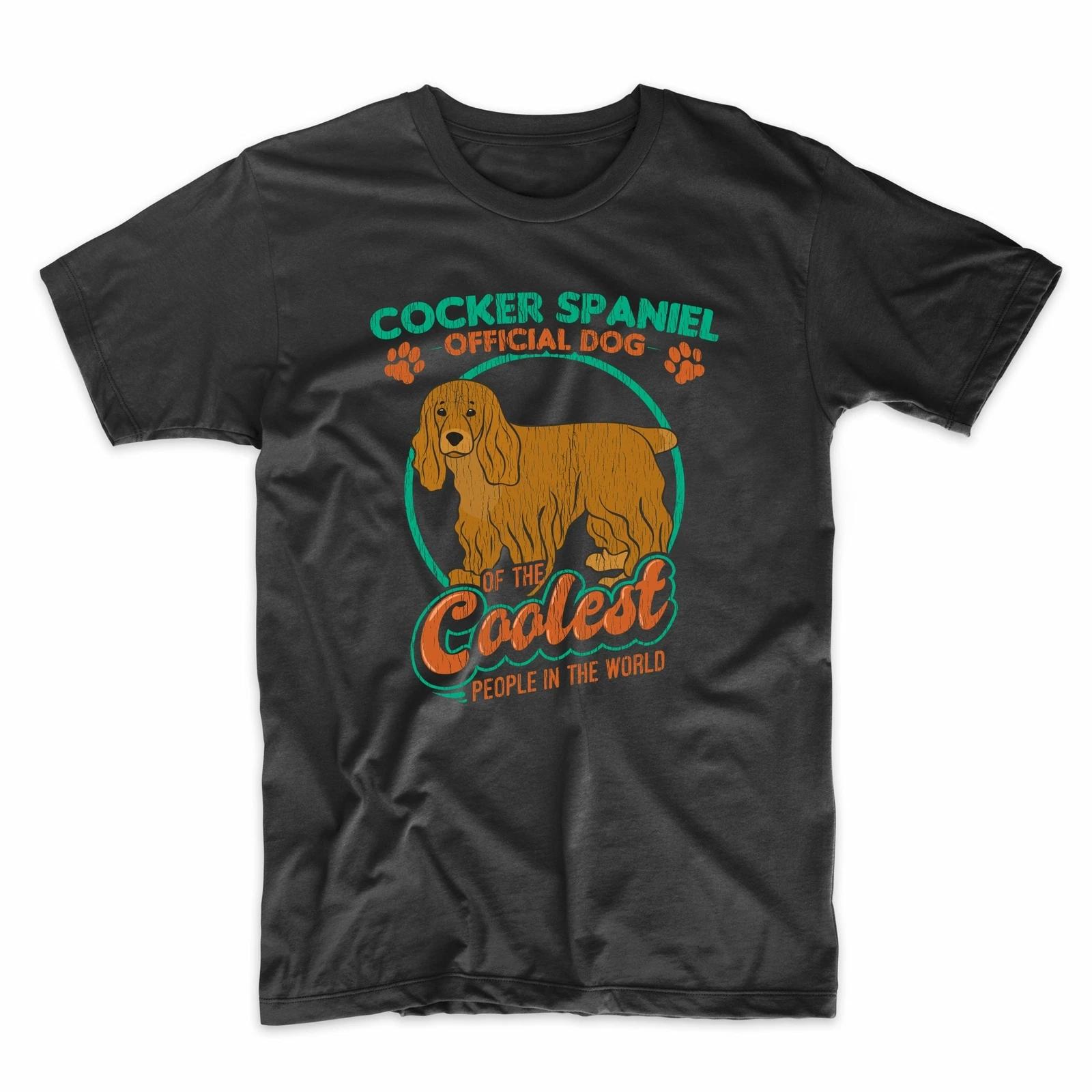 Cocker Spaniel Official Dog of the Coolest People in the World Funny T-Shirt L