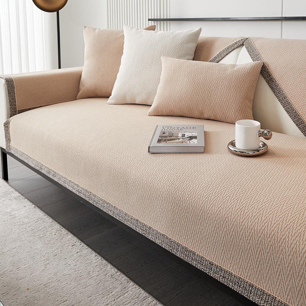 Modern Sofa Cover Solid Color Sofa Pad Chenille Universal Sofa Cushion for Living Room Non-Slip Couch Cushion Armrest Backrest