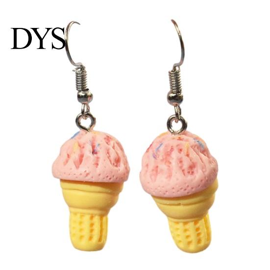 Women Dangle Earrings 1 Pair Cute Ice Cream Earrings, Fun Imitation Party Food Drop Summer Jewelry Gifts for Girls Ear 1 Pair B